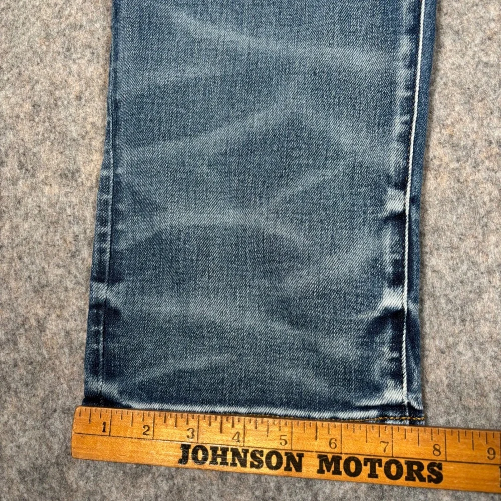 American Eagle Airflex+ Slim Jeans Mens 34x32 (35x31) Medium Blue Faded Whiskers